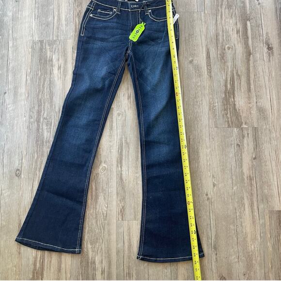 RSQ Repreve Women’s Flare Jeans Size 25 High Rise Dark Blue Wash Denim NWT - Picture 6 of 8